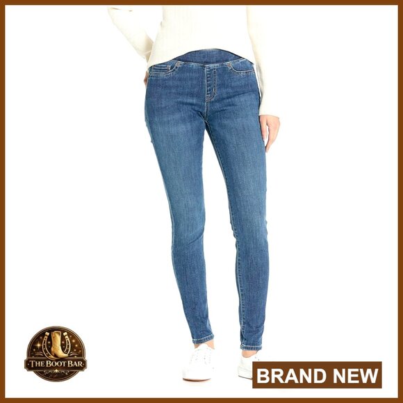 Denim - Women's Stretch Pull-On Jeggings Skinny Fit Mid Rise Denim